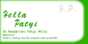 hella patyi business card